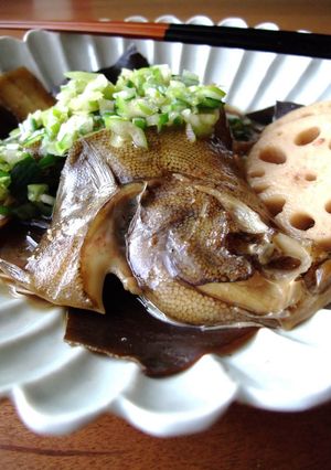 カレイの蒸し煮・葱ソース-レシピのメイン写真