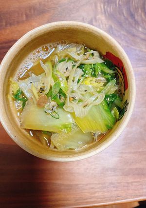 健康食！白菜の豆みそスープ-レシピのメイン写真