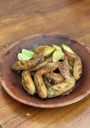 オーブンで、カレー風味のパリパリ手羽先♪-レシピのメイン写真