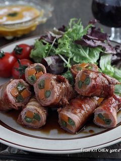パクパク食べれる★いんげんと人参の肉巻き-レシピのメイン写真