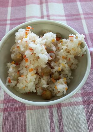 にんじんと豆のご飯-レシピのメイン写真