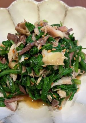 春菊と焼き鯖のポン酢和え-レシピのメイン写真