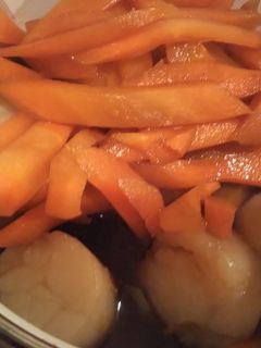ホタテとニンジンの甘辛煮-レシピのメイン写真
