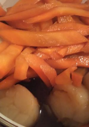 ホタテとニンジンの甘辛煮-レシピのメイン写真