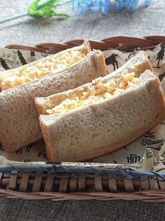 フライパンで時短卵サンド(低糖質食パン)-レシピのメイン写真