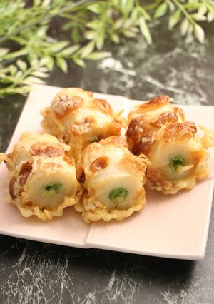 簡単！焼ちくわスナップエンドウのうま味天-レシピのメイン写真
