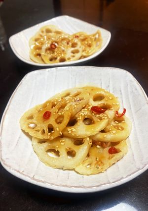 揚げレンコンの甘辛だれ-レシピのメイン写真