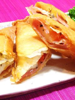 おもちとトマトのイタリアン春巻き☆-レシピのメイン写真