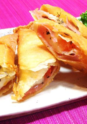 おもちとトマトのイタリアン春巻き☆-レシピのメイン写真