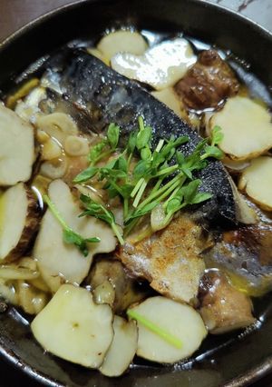 菊芋とサバのアヒージョ-レシピのメイン写真