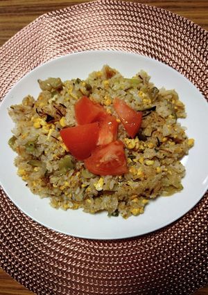 ヨウサマの減塩ザーサイ炒飯夜中の〆の食事-レシピのメイン写真