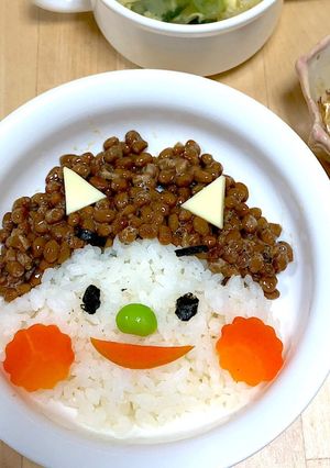 節分に＊おにさん納豆ごはん-レシピのメイン写真