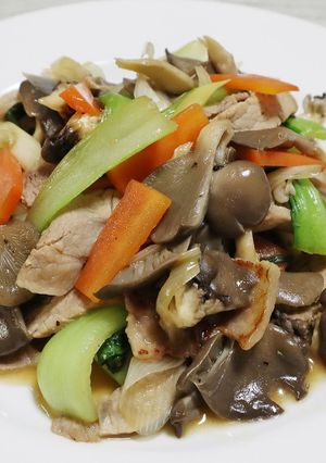 越前カンタケと青梗菜の炒め物　ＪＡ福井県-レシピのメイン写真