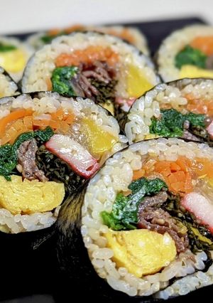絶品!柚子ひじきのキンパ(キムパプ)-レシピのメイン写真