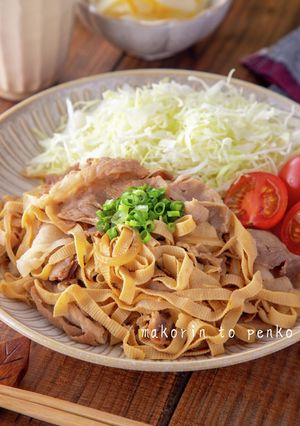 低糖質でヘルシー＊豆腐干と豚肉の生姜焼き-レシピのメイン写真