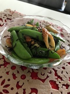 スナップエンドウとちくわ炒め-レシピのメイン写真