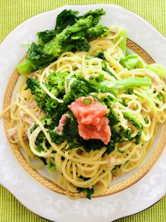 たらこ菜の花スパ-レシピのメイン写真