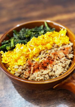彩り三色そぼろご飯-レシピのメイン写真