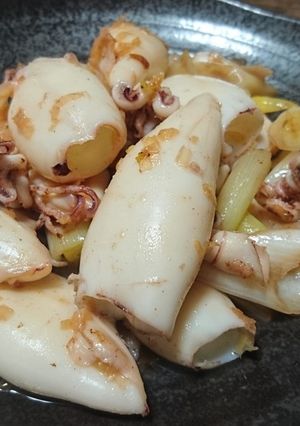 小いかとネギの炒め物-レシピのメイン写真