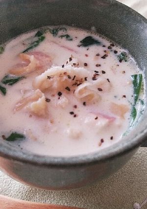 はなびらたけのミルクスープ-レシピのメイン写真