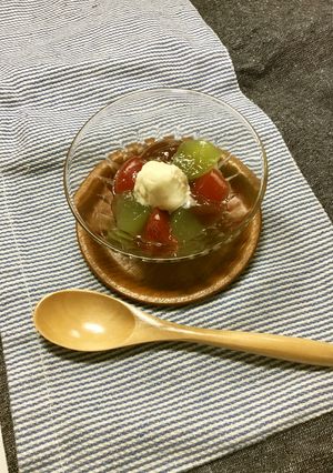 介護食　冷やしクリームぜんざい-レシピのメイン写真