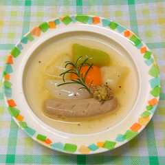 A picture of 介護食　欧風ポトフマスタード添え.