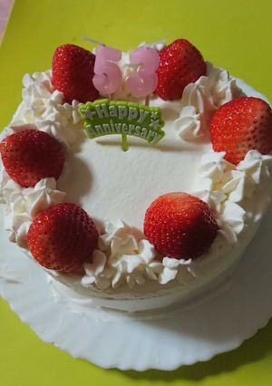 Ф15cmイチゴケーキ-レシピのメイン写真