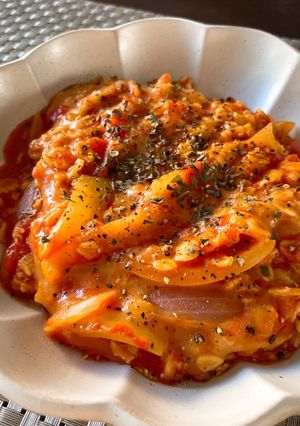 鍋1つ!朝ご飯オートミールトマトリゾット-レシピのメイン写真