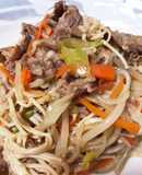 《糖質制限》牛肉と白滝のチャプチェ