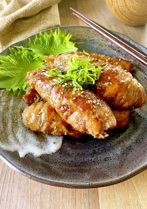 ボリューム満点！なすの牛肉巻き-レシピのメイン写真