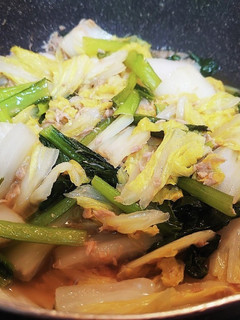 白菜と小松菜のシーチキン煮-レシピのメイン写真