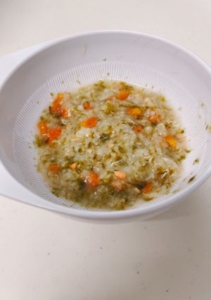 離乳食中期〜鮭と海苔のおかゆ-レシピのメイン写真