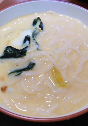 力尽きた時に！豆乳にゅうめん(野菜入り)-レシピのメイン写真