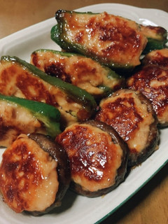 簡単肉詰め*ピーマン しいたけなど-レシピのメイン写真