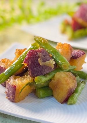 いんげんと薩摩芋のバター醬油チーズ炒め-レシピのメイン写真
