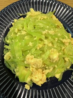 中国野菜と卵炒め(ステムレタス)-レシピのメイン写真
