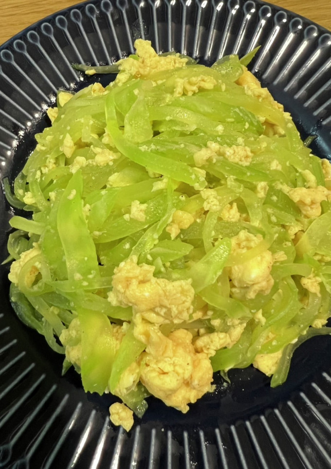 中国野菜と卵炒め(ステムレタス)-レシピのメイン写真