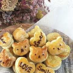 くまちゃんとハートのチョコパイ-レシピのメイン写真