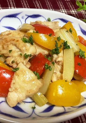 胸肉とセロリのさっぱりポン酢炒め♪-レシピのメイン写真