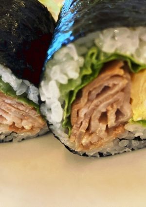 節分の恵方巻にも◎生姜焼と卵焼の海苔巻-レシピのメイン写真