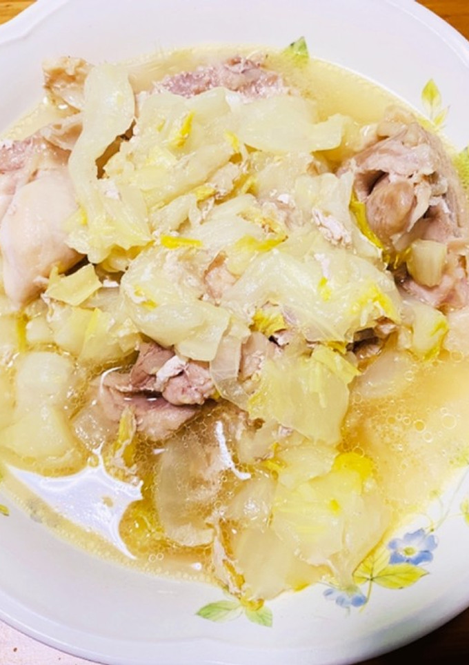 【簡単】鶏もも肉と白菜の蒸し物-レシピのメイン写真