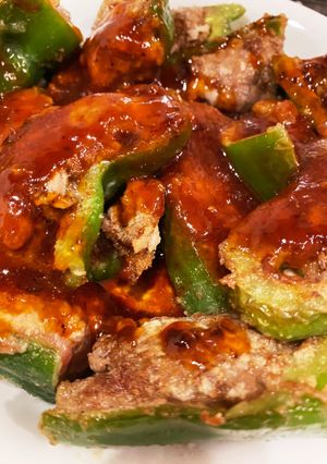 ピーマン肉詰め バレンタイン 簡単-レシピのメイン写真