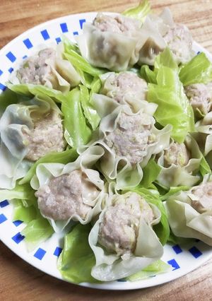 簡単！餃子の皮で時短キャベツしゅうまい-レシピのメイン写真
