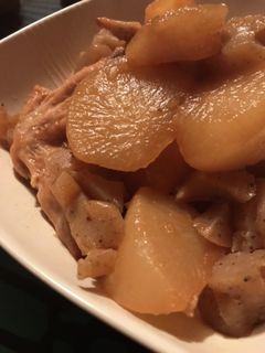 手羽先大根と田舎こんにゃくの煮物-レシピのメイン写真
