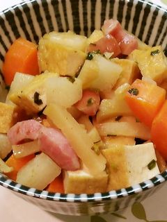 厚揚げと沢庵の炒め煮-レシピのメイン写真