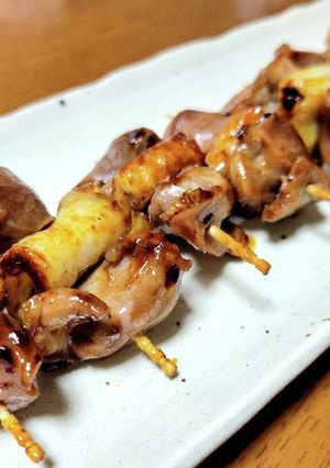 砂肝とちくわのミニ焼き鳥-レシピのメイン写真