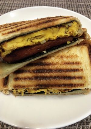 ホットサンド ポークたまご-レシピのメイン写真