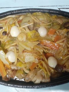 山盛り白菜バラ肉八宝菜風炒め-レシピのメイン写真