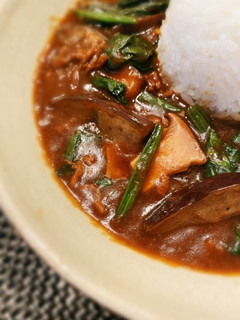 茄子とほうれん草のひき肉カレー-レシピのメイン写真