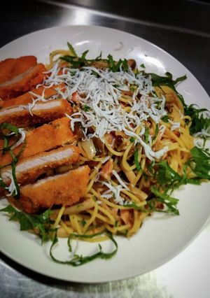 釜揚げシラス、ツナとキノコの和風パスタ！-レシピのメイン写真